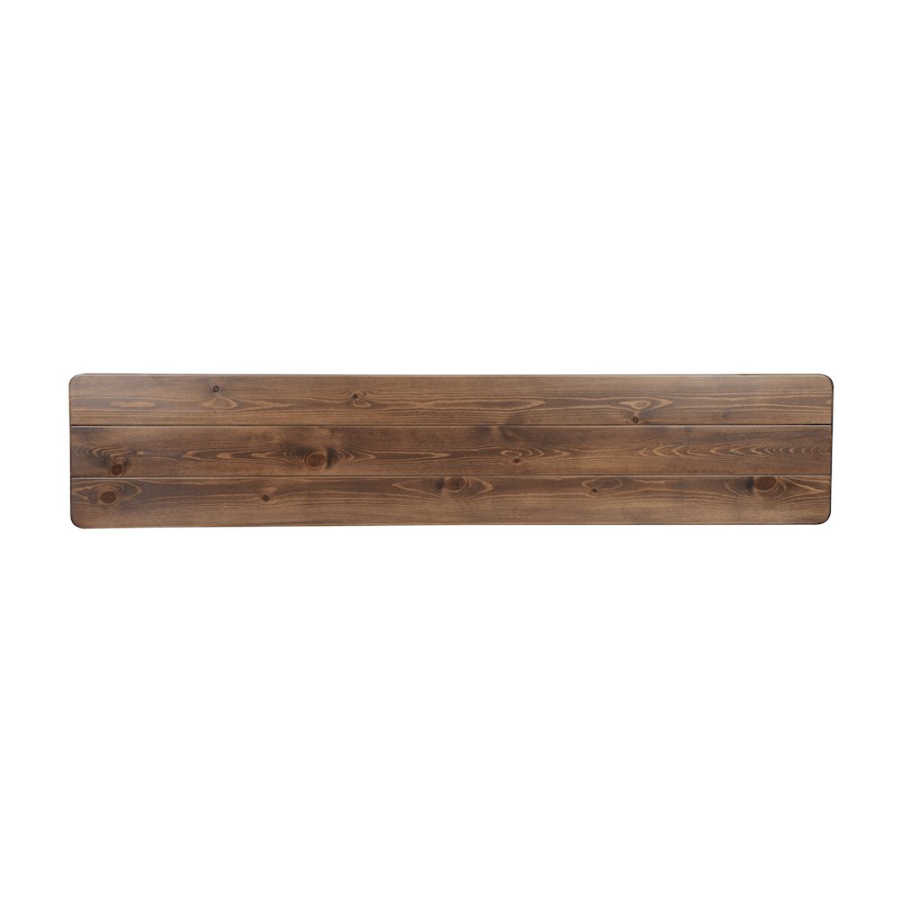 60" x 12" Antique Rustic Antique Solid Pine Farmhouse Folding Bench. Picture 16