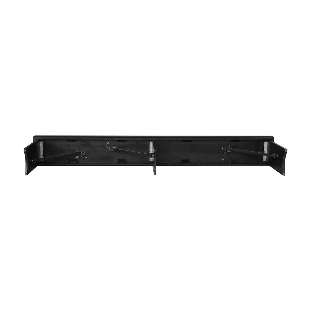 8' x 12'' Black Wash Antique Solid Pine Farmhouse Folding Bench. Picture 18