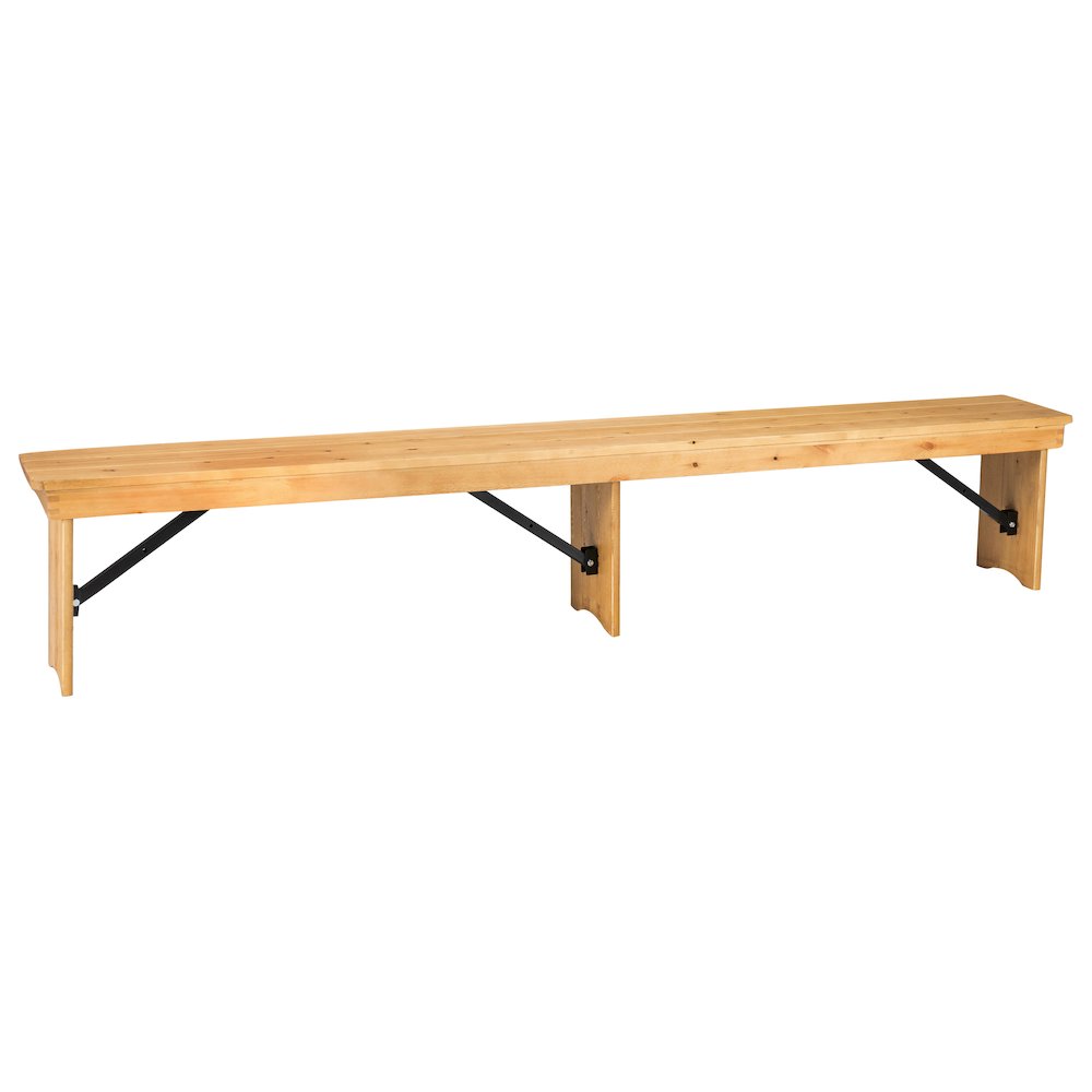 Farmhouse Style Folding Bench. Picture 1