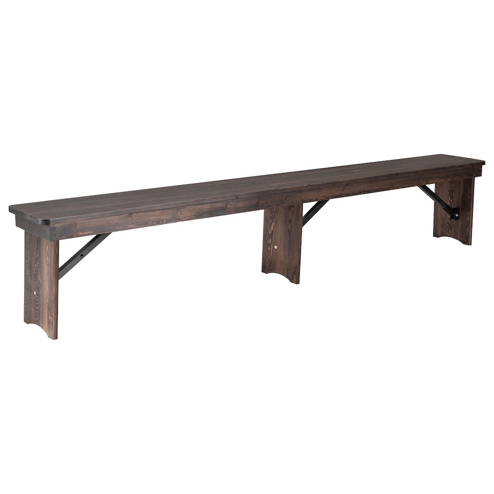 Farmhouse Style Folding Bench. Picture 1