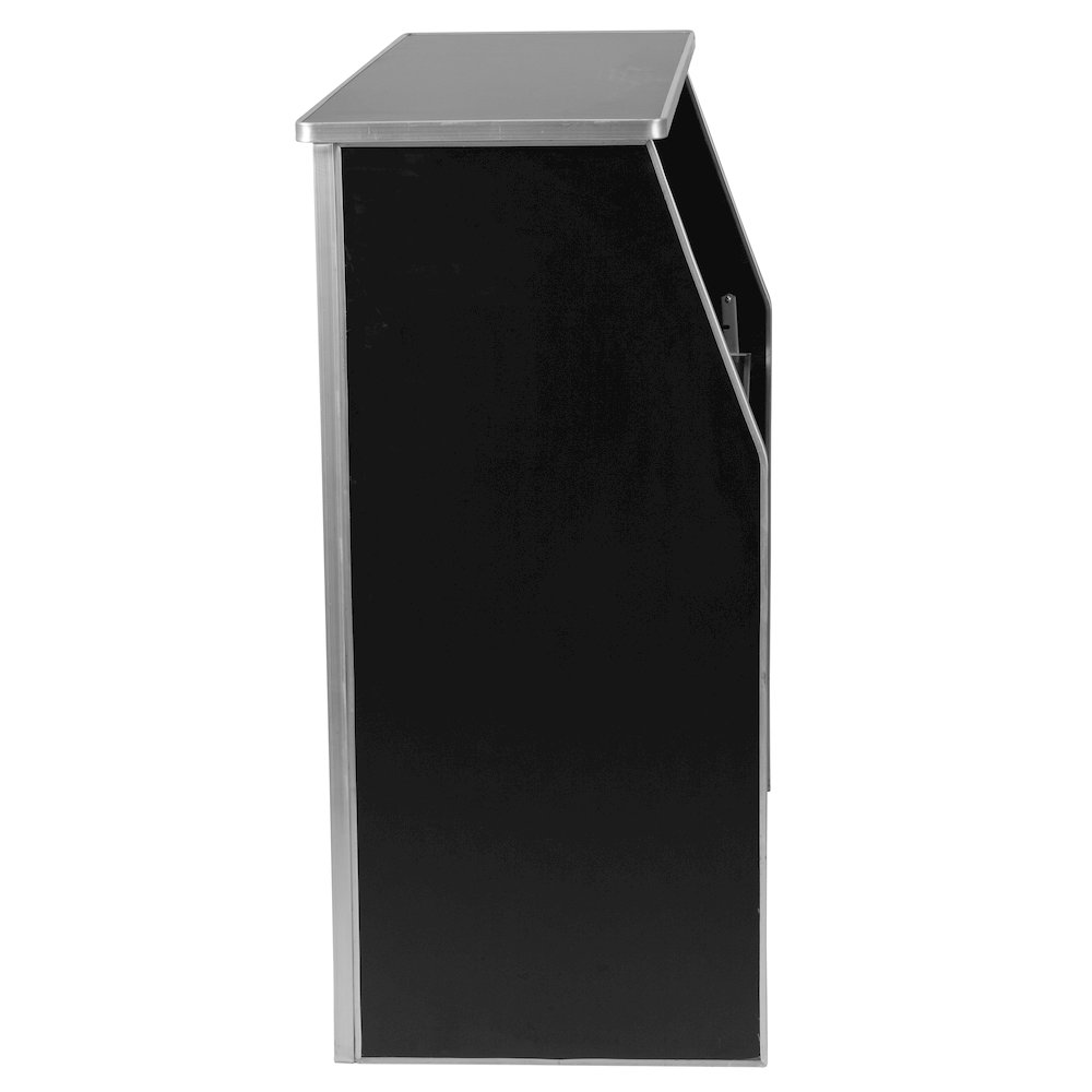4' Black Laminate Foldable Bar - Portable Event Bar. Picture 9