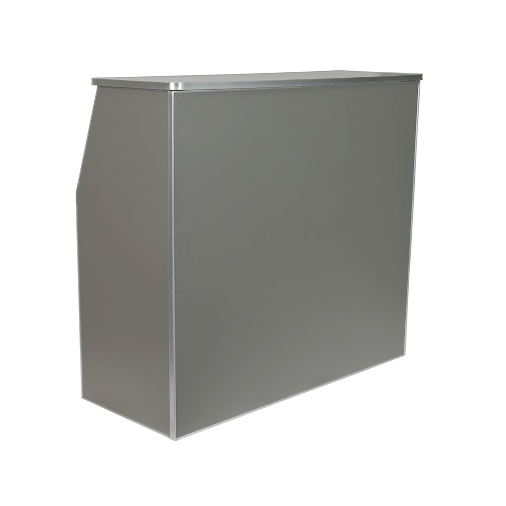 Amara 4' Slate Gray Laminate Foldable Bar - Portable Event Bar. Picture 1