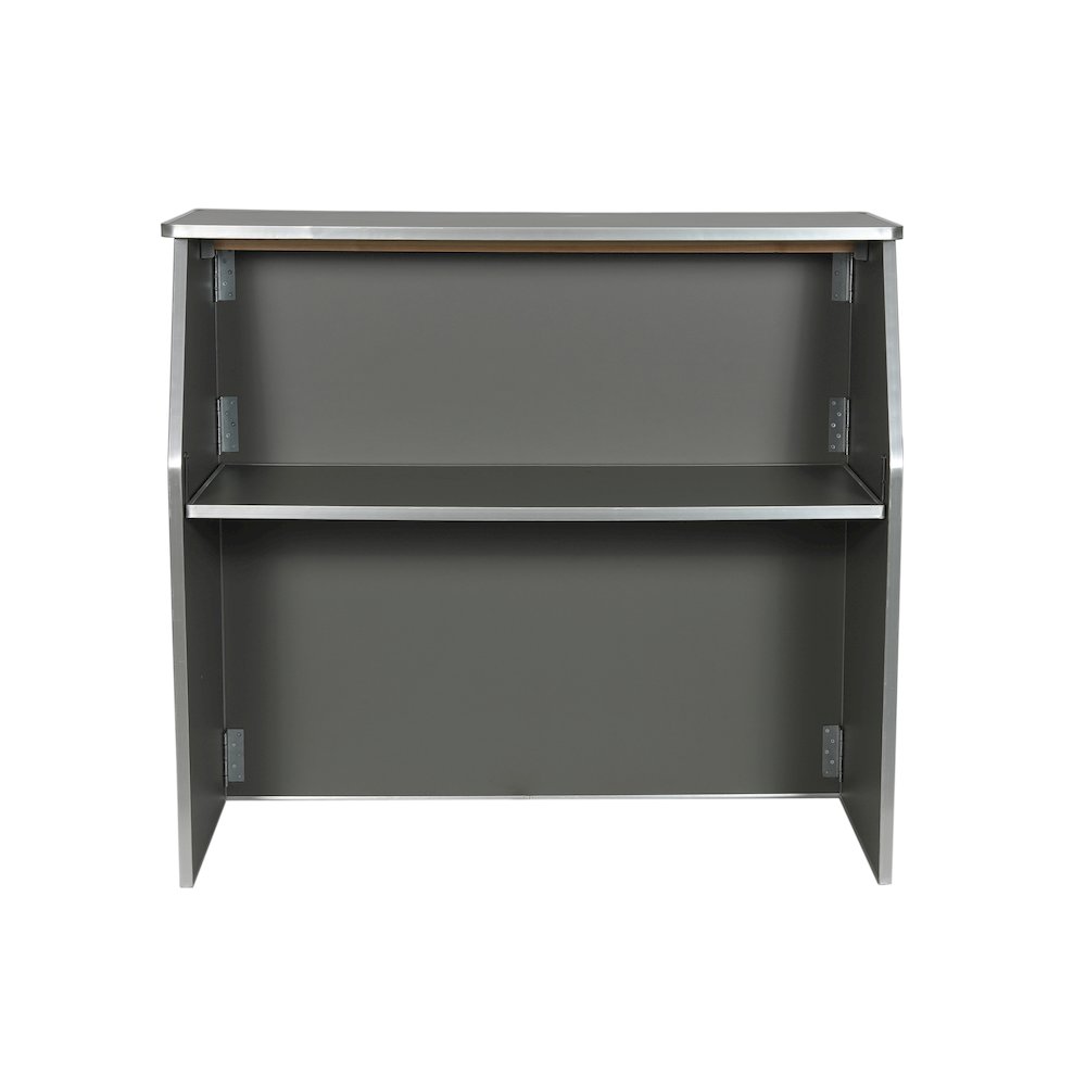 Amara 4' Slate Gray Laminate Foldable Bar - Portable Event Bar. Picture 8