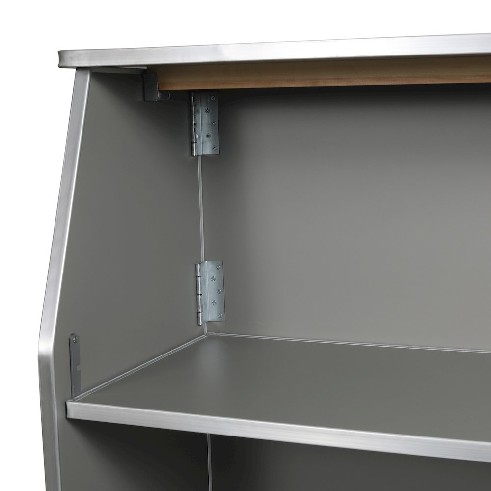 Amara 4' Slate Gray Laminate Foldable Bar - Portable Event Bar. Picture 9