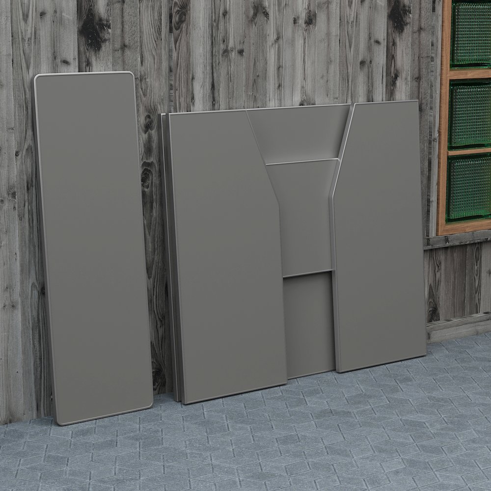 Amara 4' Slate Gray Laminate Foldable Bar - Portable Event Bar. Picture 7