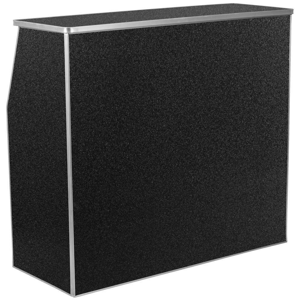 4' Black Marble Laminate Foldable Bar - Portable Event Bar. Picture 5