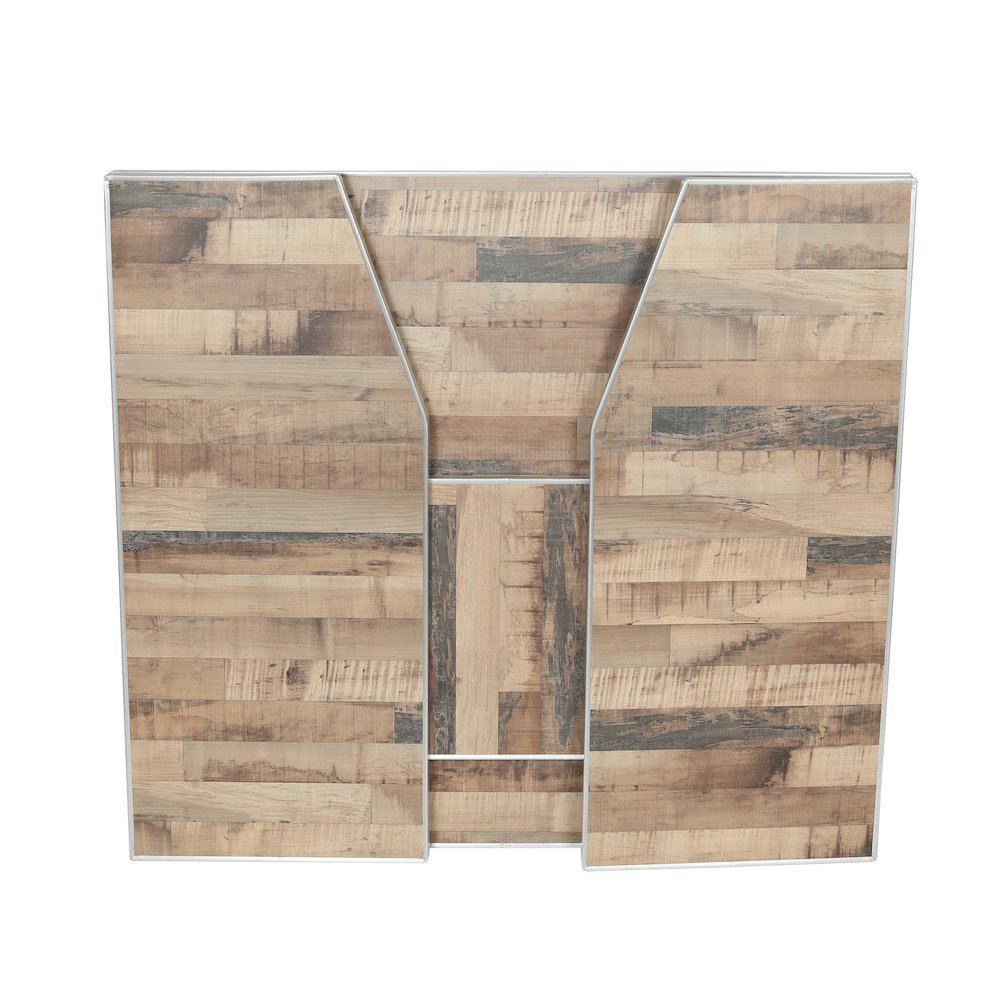 Amara 4' Rustic Natural Wood Plank Laminate Foldable Bar - Portable Event Bar. Picture 12