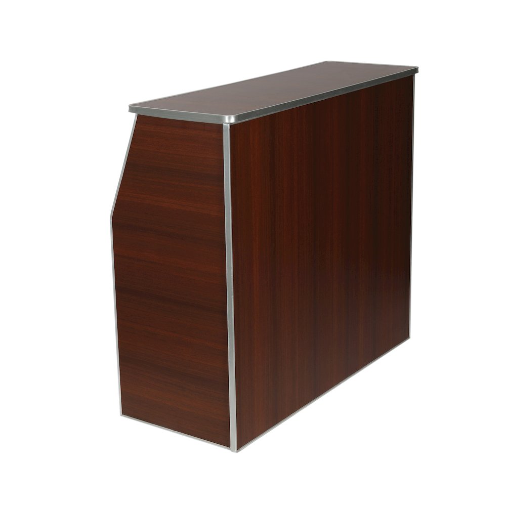Amara 4' Walnut Woodgrain Laminate Foldable Bar - Portable Event Bar. Picture 1