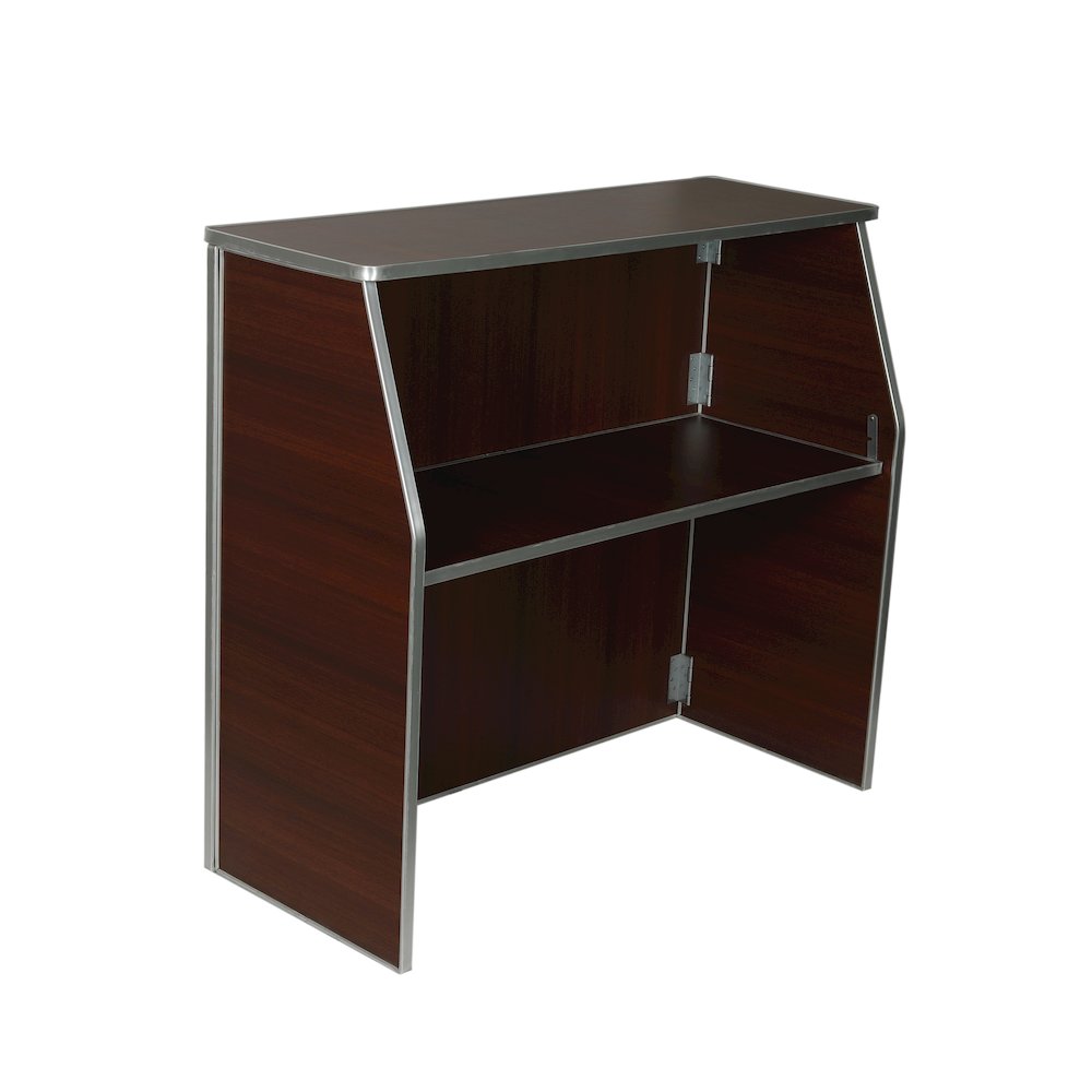 Amara 4' Walnut Woodgrain Laminate Foldable Bar - Portable Event Bar. Picture 8