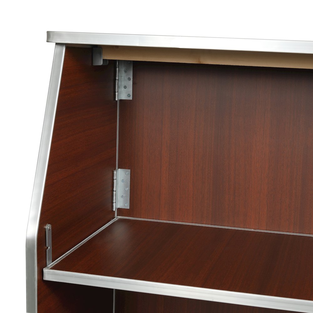 Amara 4' Walnut Woodgrain Laminate Foldable Bar - Portable Event Bar. Picture 9