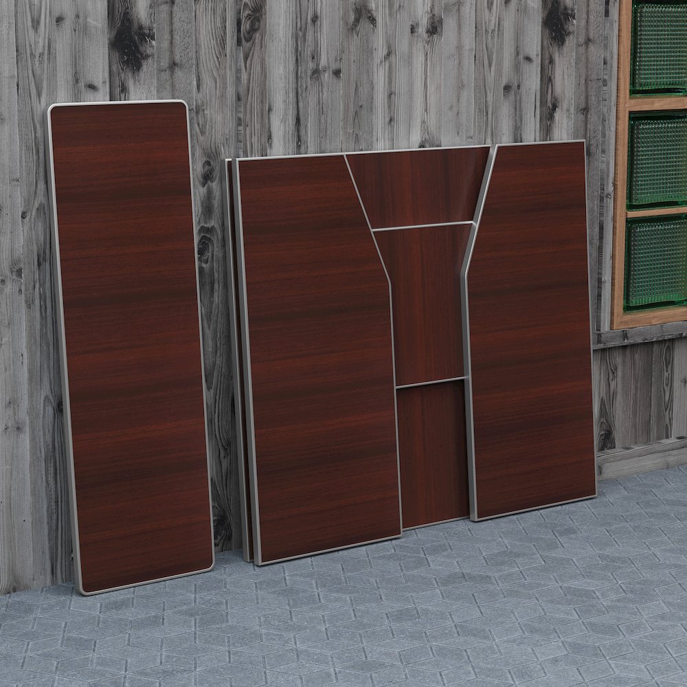 Amara 4' Walnut Woodgrain Laminate Foldable Bar - Portable Event Bar. Picture 7