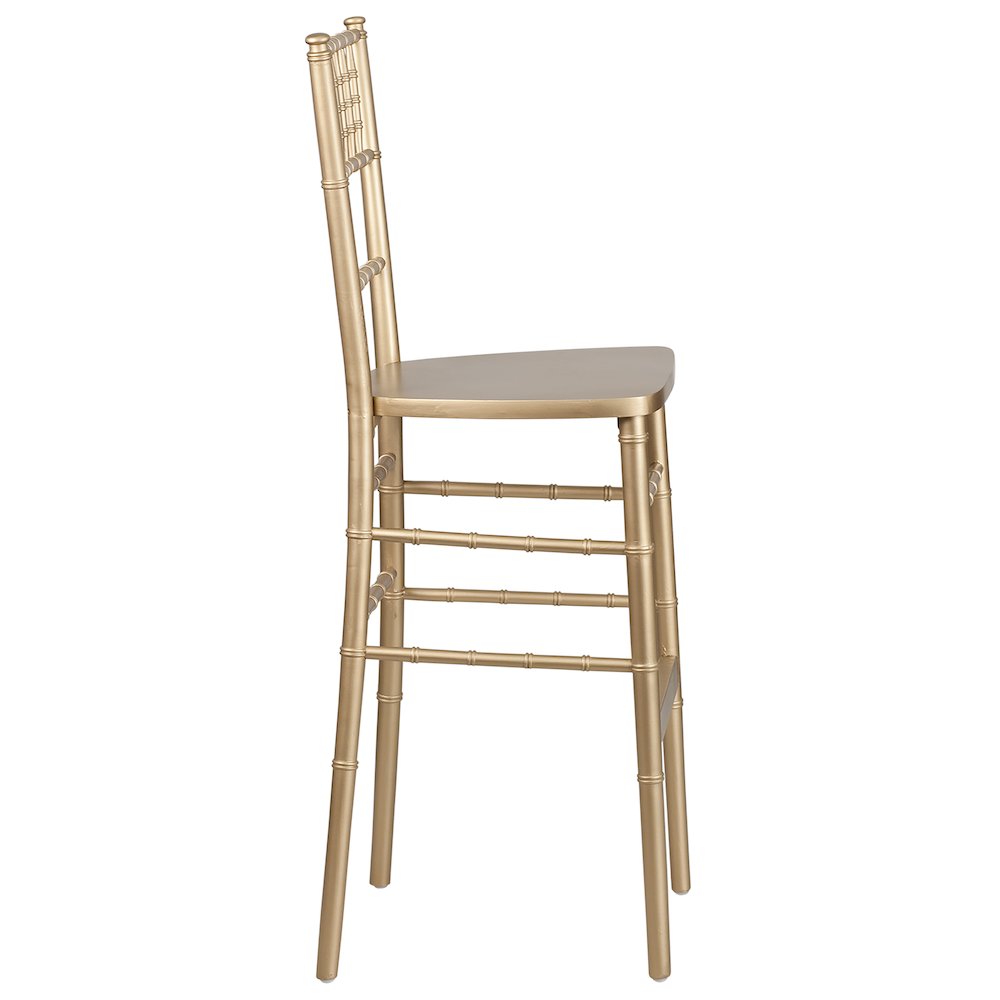 Gold Wood Chiavari Barstool. Picture 7