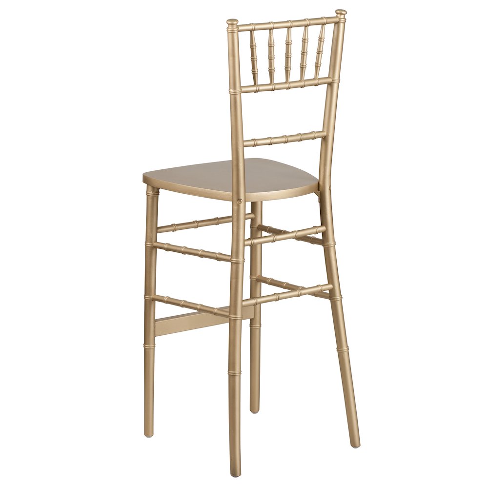 Gold Wood Chiavari Barstool. Picture 5