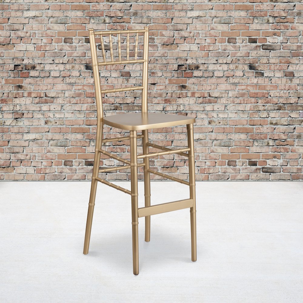 Gold Wood Chiavari Barstool. Picture 2