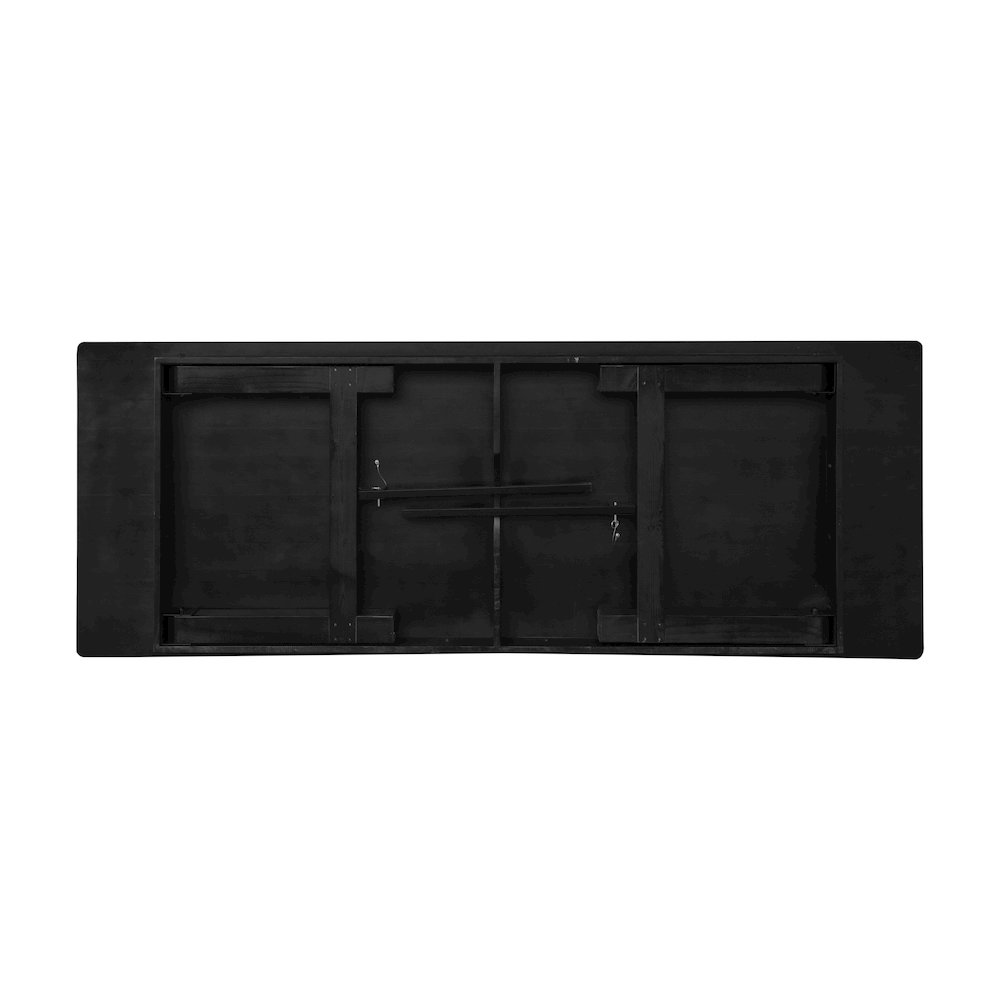 9'x 40" Rectangular Black Wash Farmhouse Folding Table,Antique Rustic Solid Pine. Picture 18