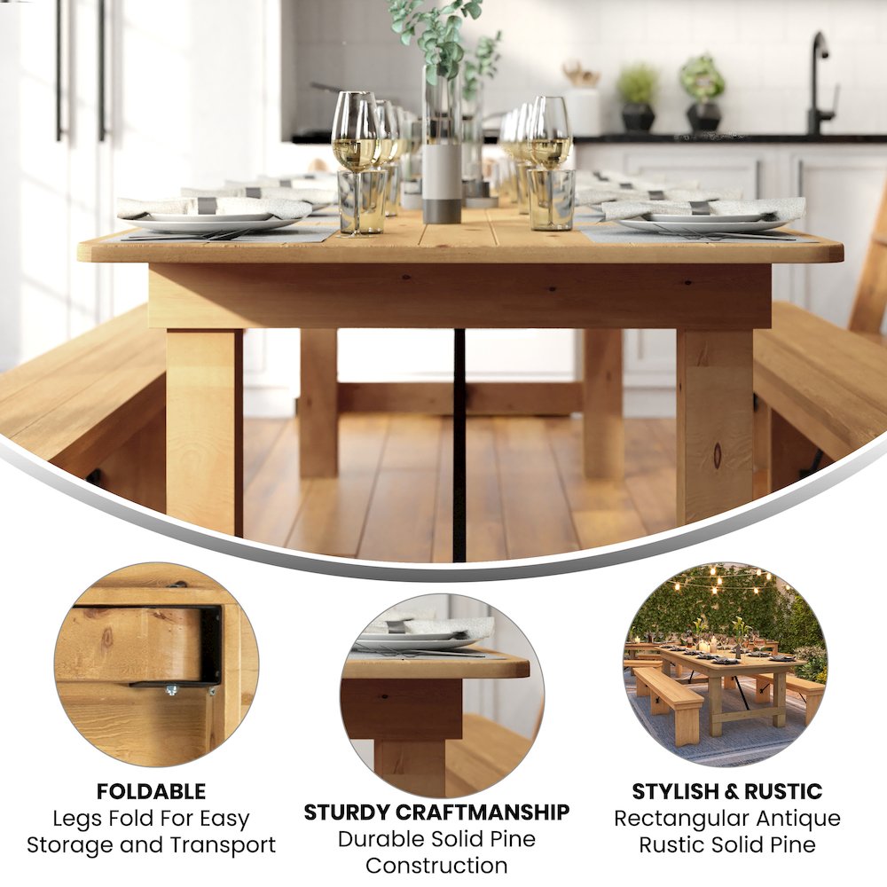 Farmhouse Dining Table. Picture 4