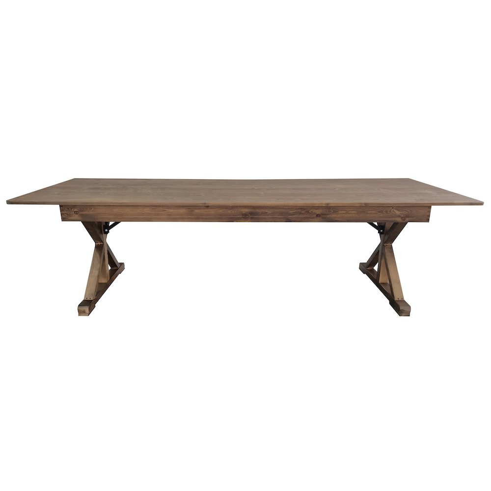 9' x 40" Farm Style Dining Table with X-Legs for Commercial and Residential Use. Picture 10
