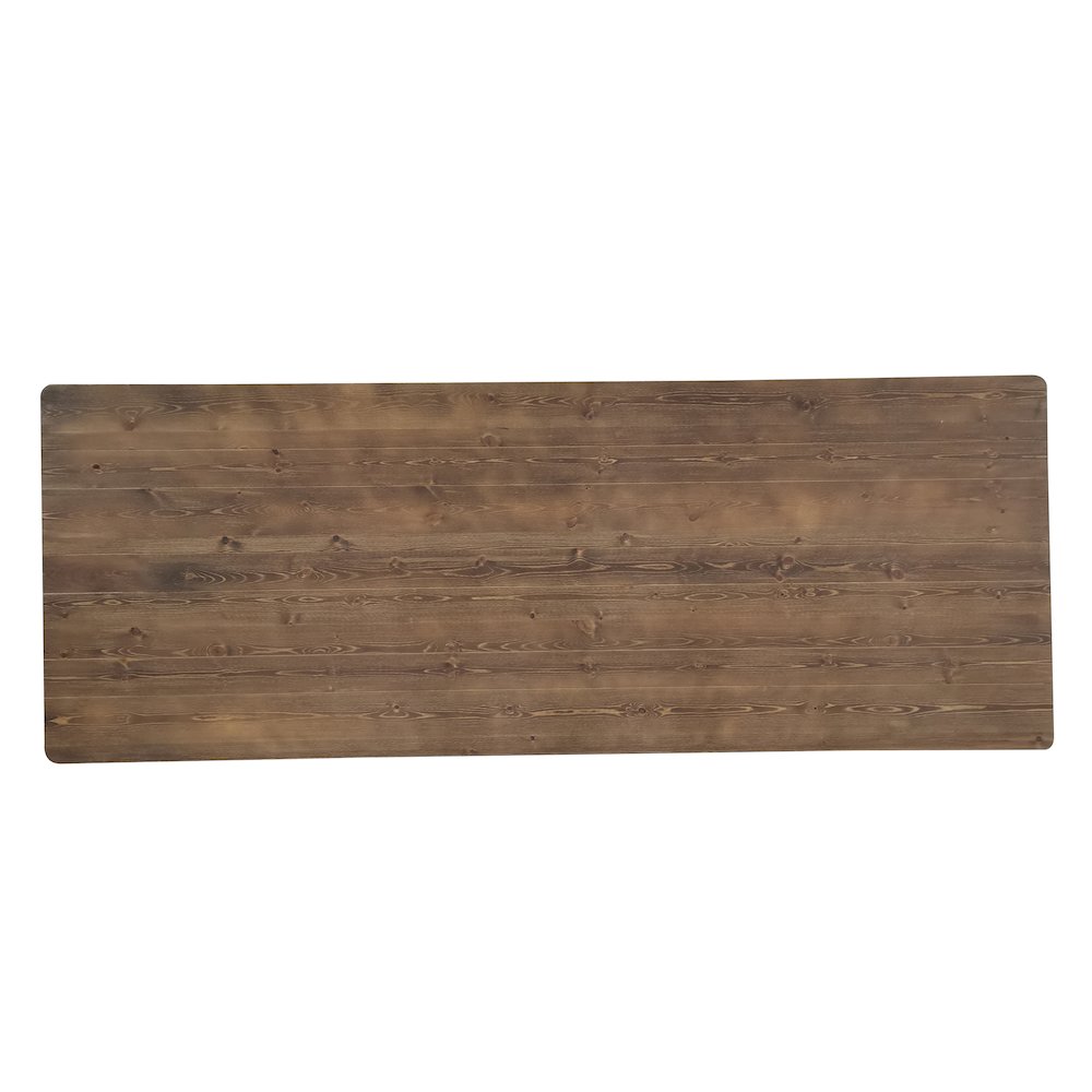9' x 40" Farm Style Dining Table with X-Legs for Commercial and Residential Use. Picture 11