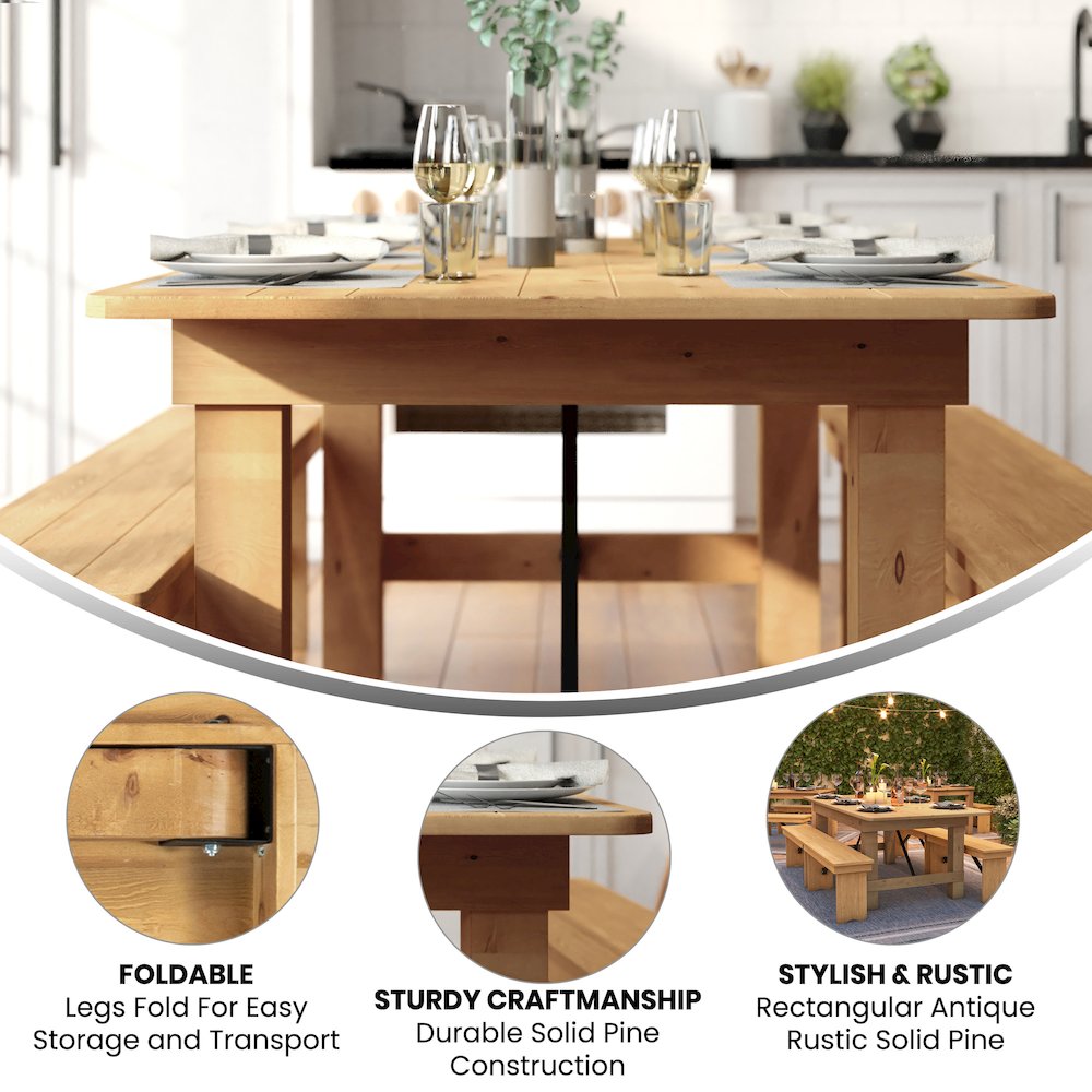 Farmhouse Dining Table. Picture 4
