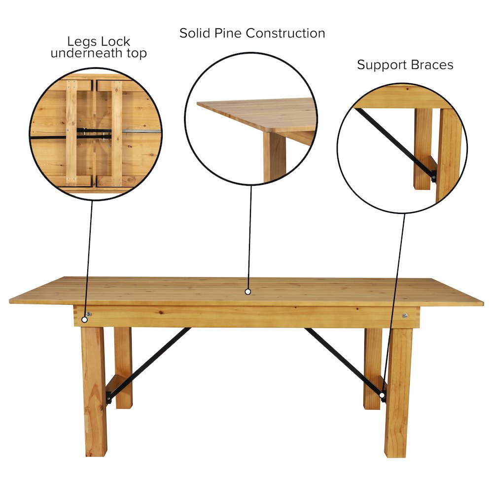 Farmhouse Dining Table. Picture 5