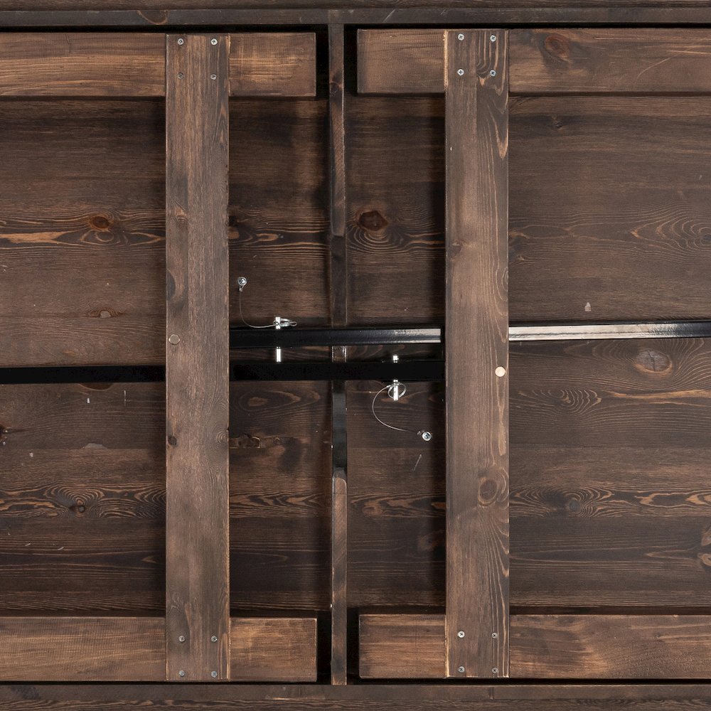 HERCULES 7' x 40" Rectangular Antique Rustic Mahogany Solid Pine Folding Farm Table. Picture 13