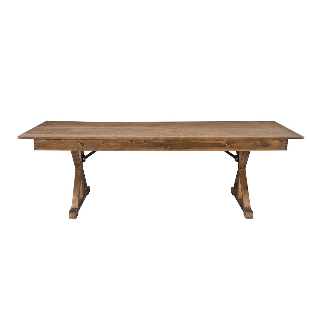 7' x 40" Farm Style Dining Table with X-Legs for Commercial and Residential Use. Picture 10