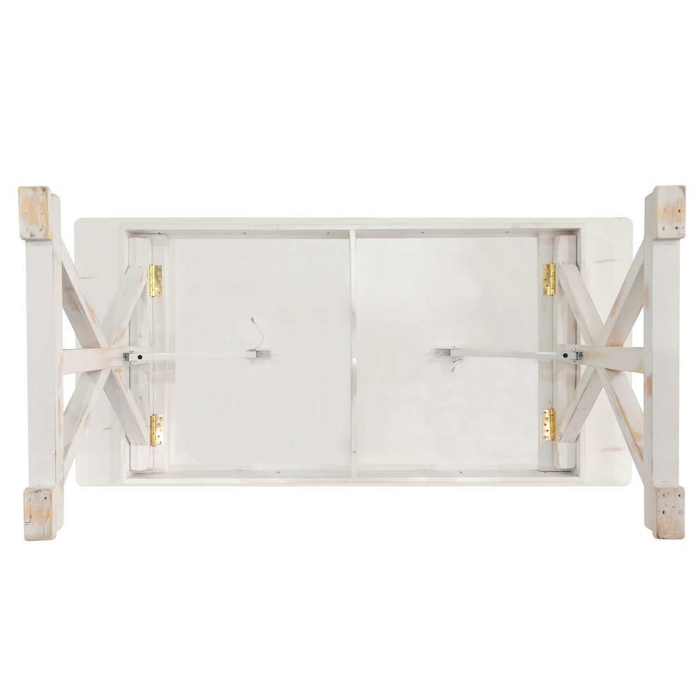 7' x 40" Farm Style Dining Table with X-Legs for Commercial and Residential Use. Picture 12