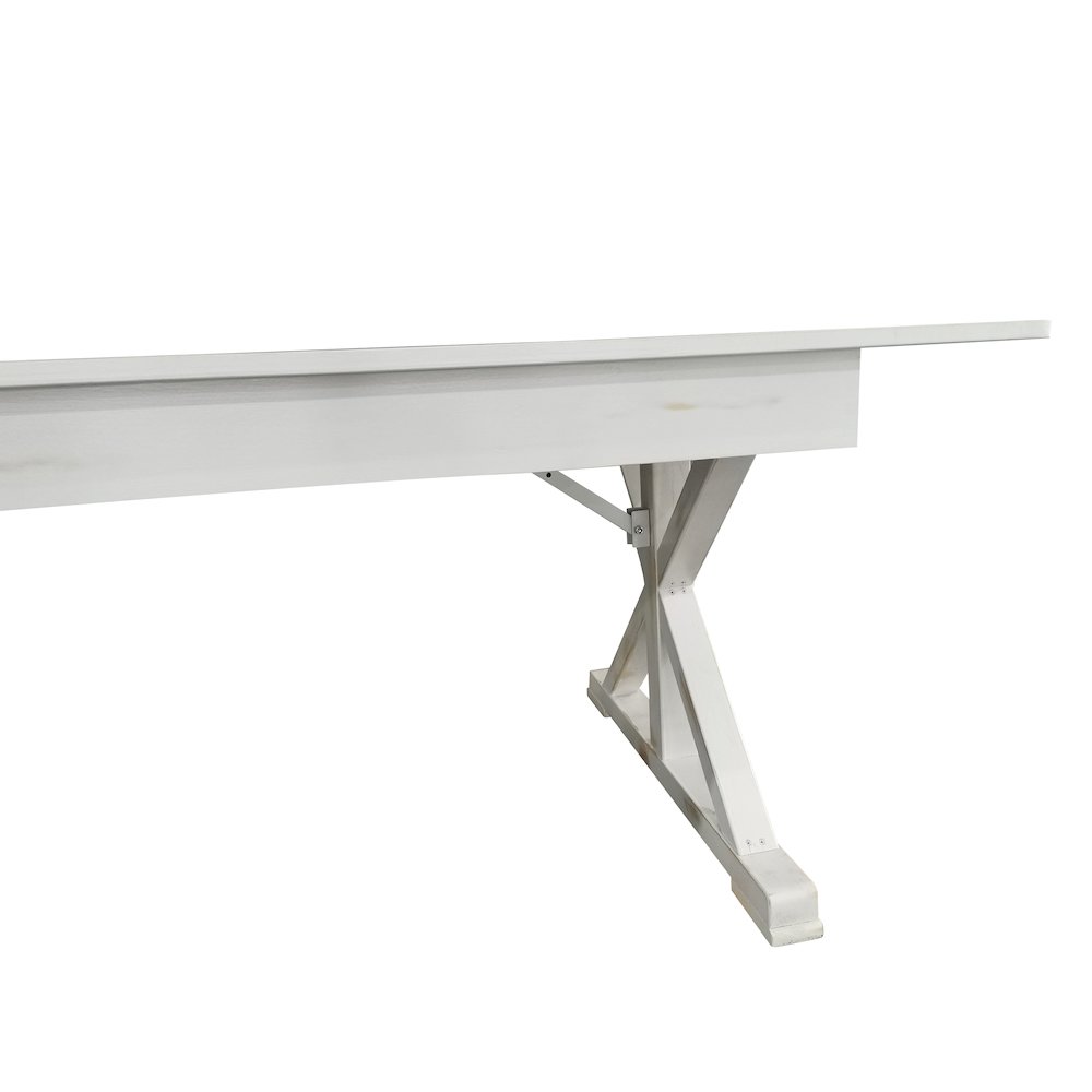 7' x 40" Farm Style Dining Table with X-Legs for Commercial and Residential Use. Picture 13