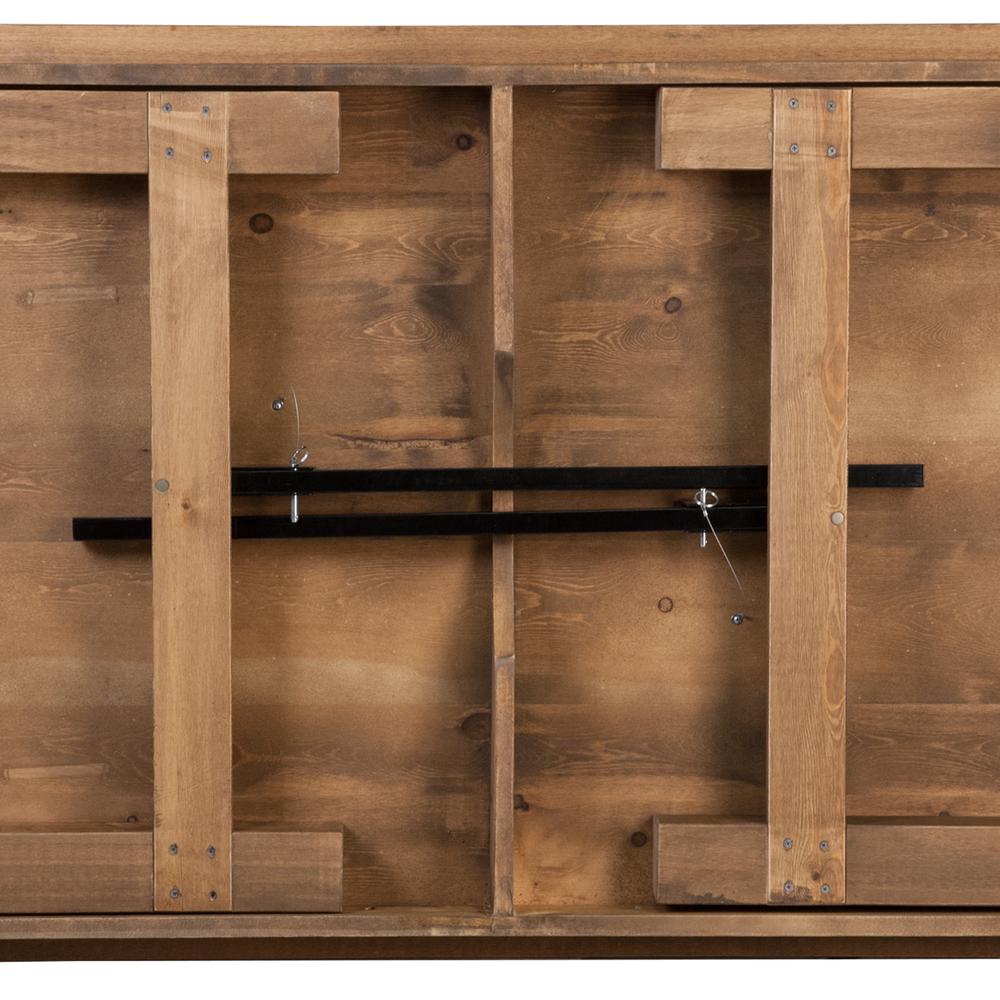 8' x 40" Rectangular Antique Rustic Solid Pine Folding Farm Table. Picture 5