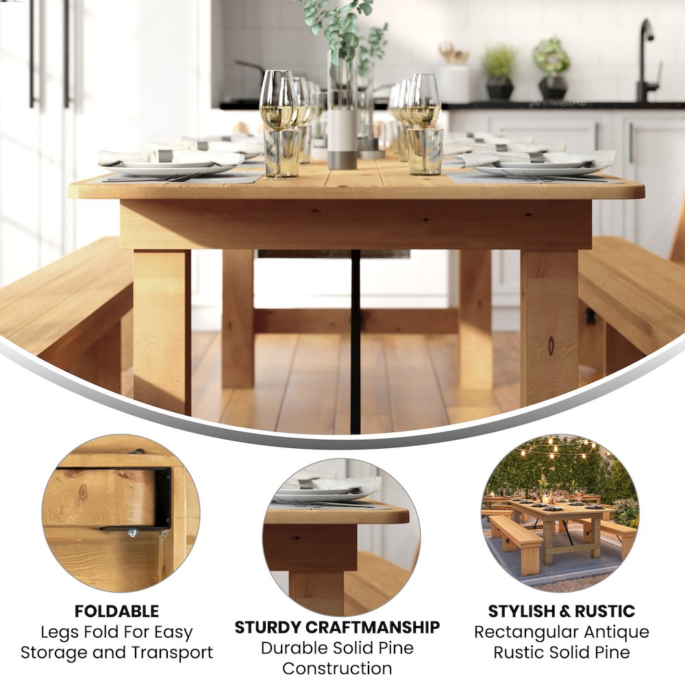 Farmhouse Dining Table. Picture 4
