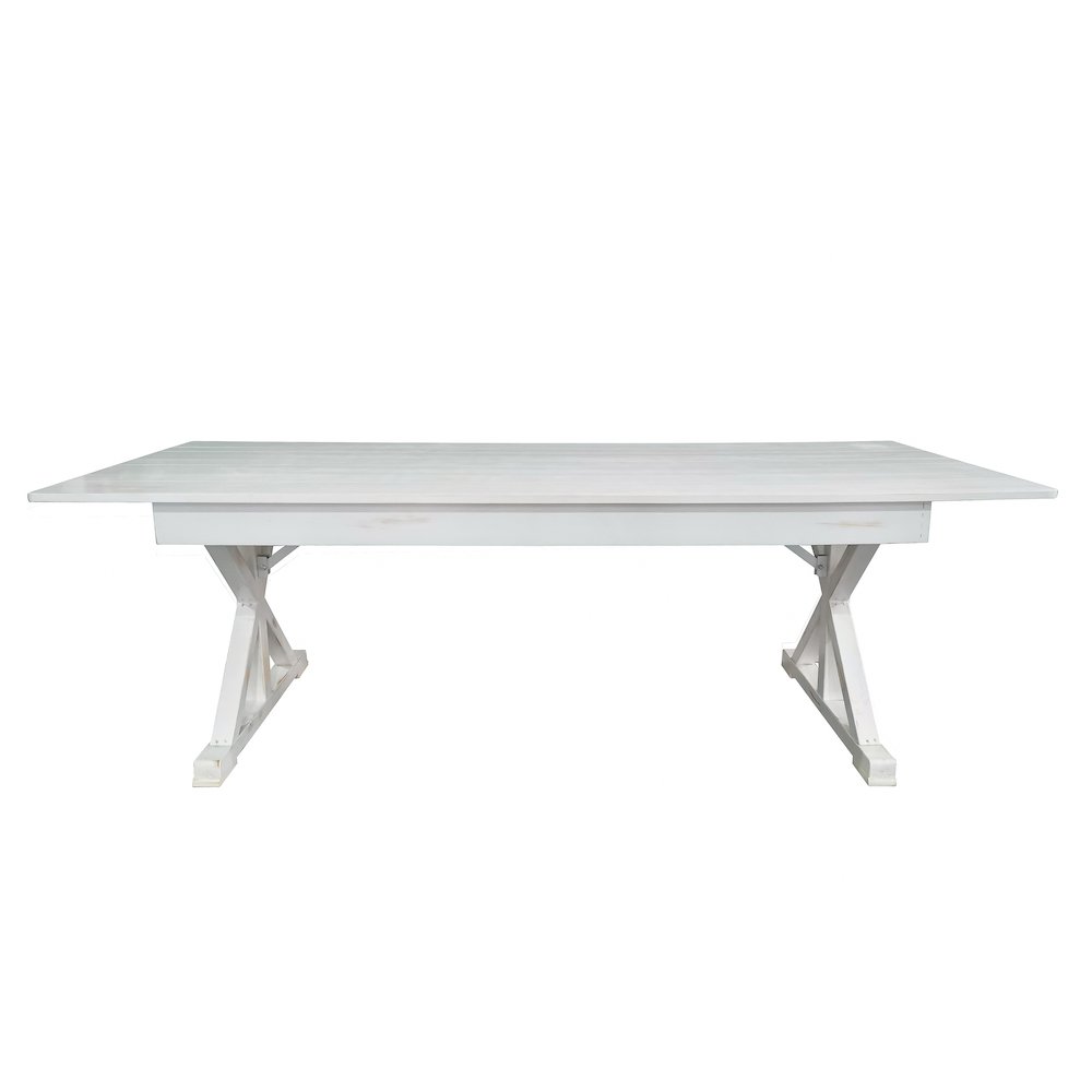 8' x 40" Farm Style Dining Table with X-Legs for Commercial and Residential Use. Picture 10