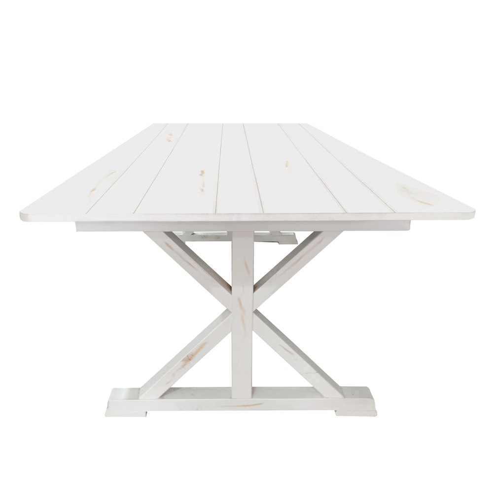 8' x 40" Farm Style Dining Table with X-Legs for Commercial and Residential Use. Picture 9