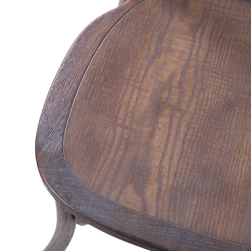 Gray Wash Dark Driftwood X-Back Chair. Picture 9