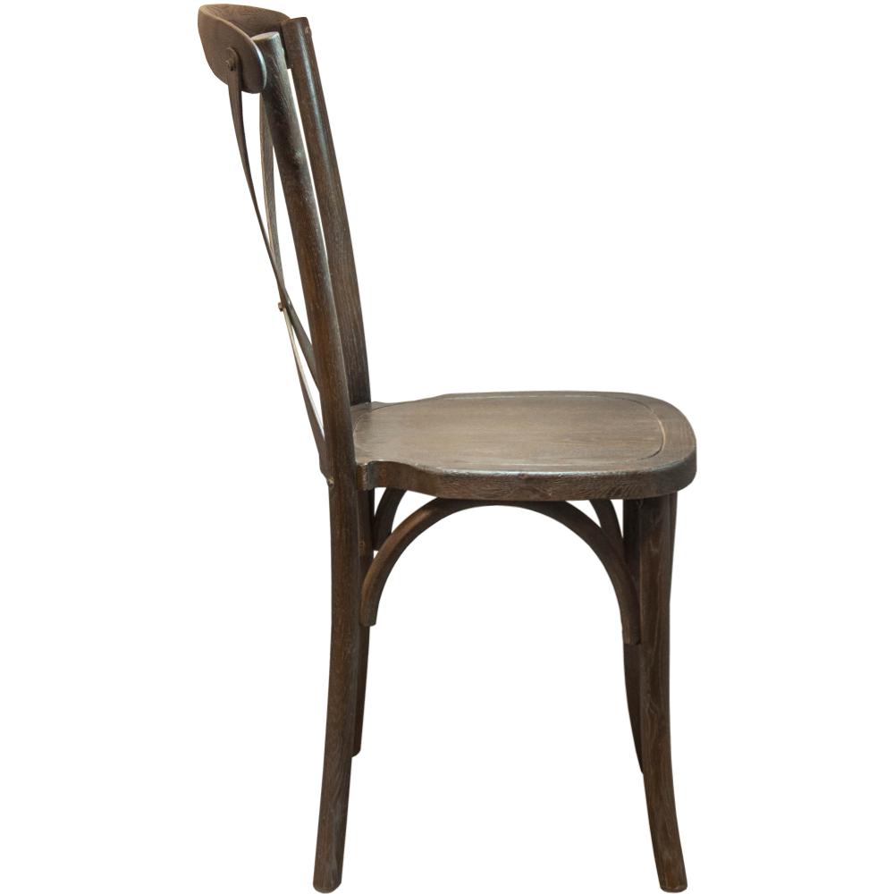 Dark Driftwood X-Back Chair. Picture 5