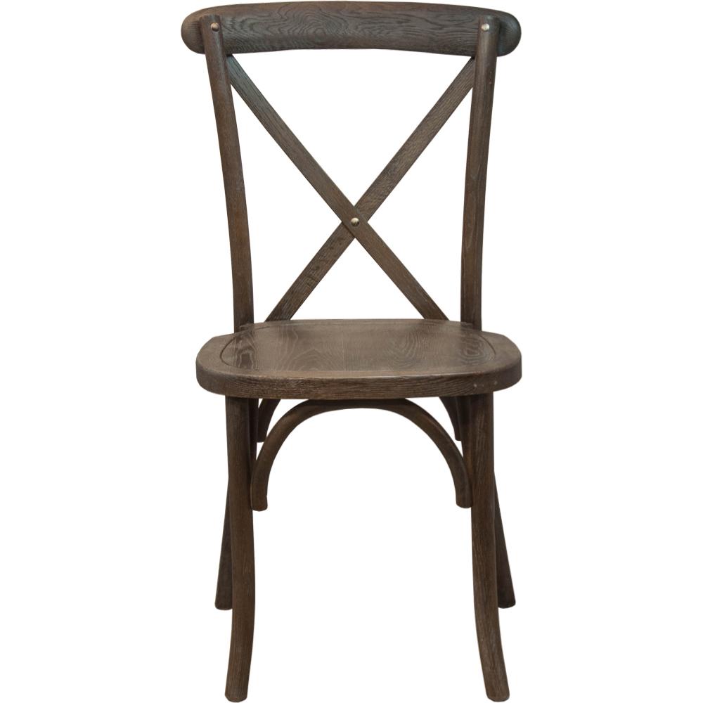 Dark Driftwood X-Back Chair. Picture 6