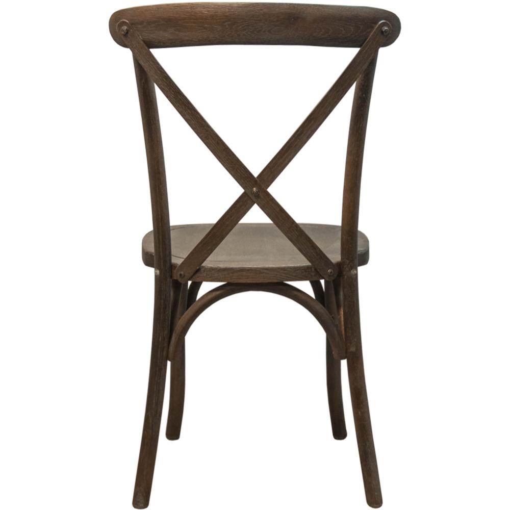 Dark Driftwood X-Back Chair. Picture 7