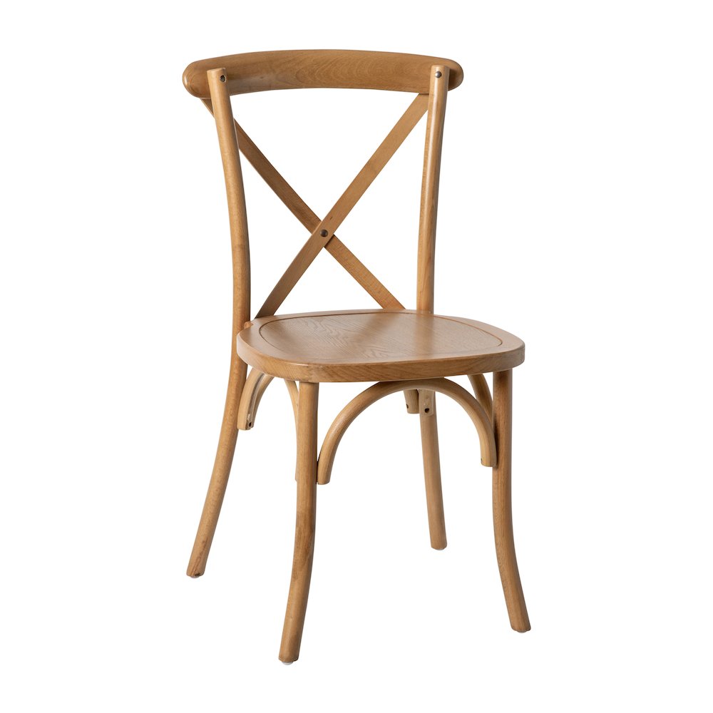 Light Brown X-Back Chair. Picture 11