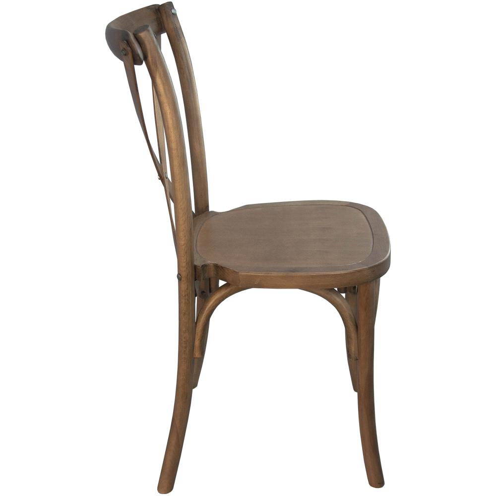 Light Brown X-Back Chair. Picture 2