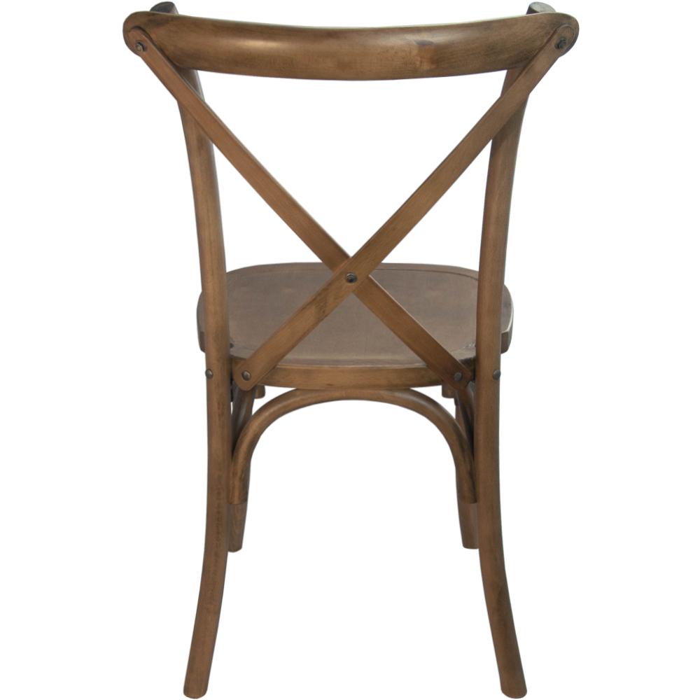 Light Brown X-Back Chair. Picture 4