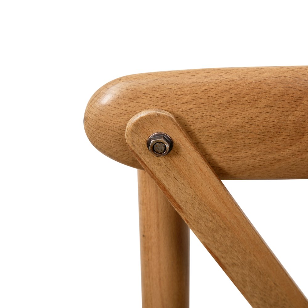 Light Brown X-Back Chair. Picture 11