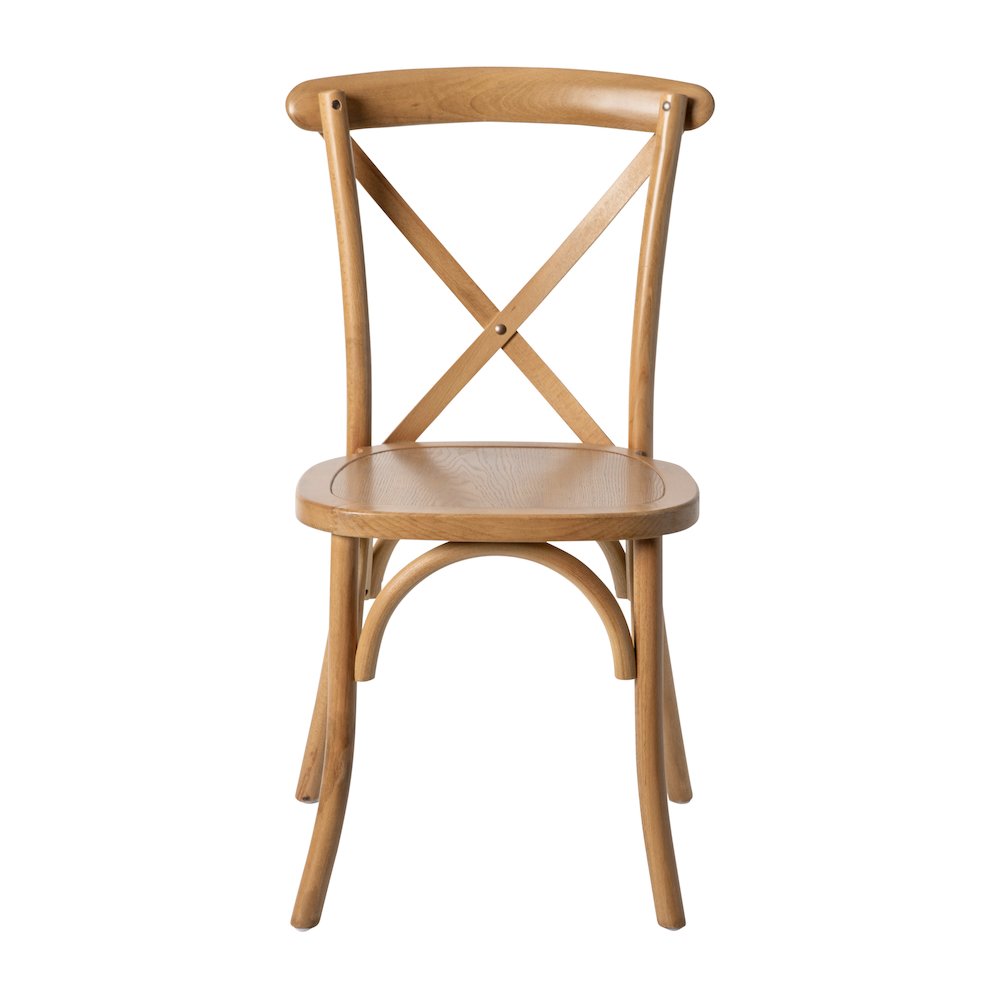 Light Brown X-Back Chair. Picture 10