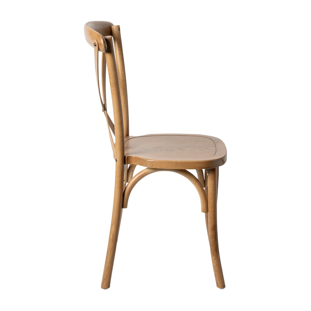 Light Brown X-Back Chair. Picture 9