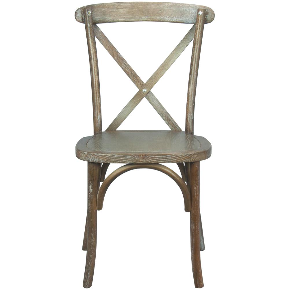 Medium With White Grain X-Back Chair. Picture 3