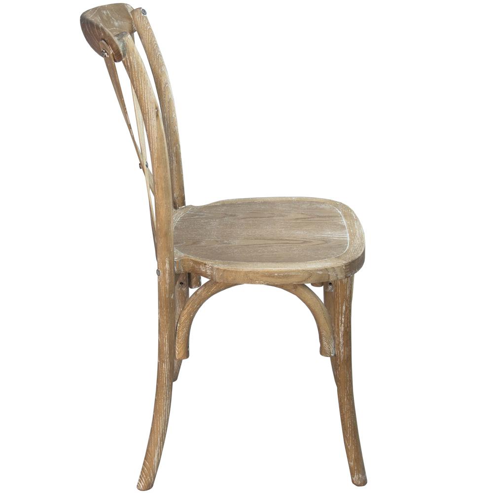 Natural With White Grain X-Back Chair. Picture 3