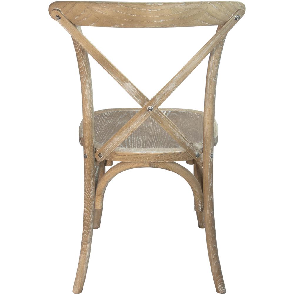 Natural With White Grain X-Back Chair. Picture 2
