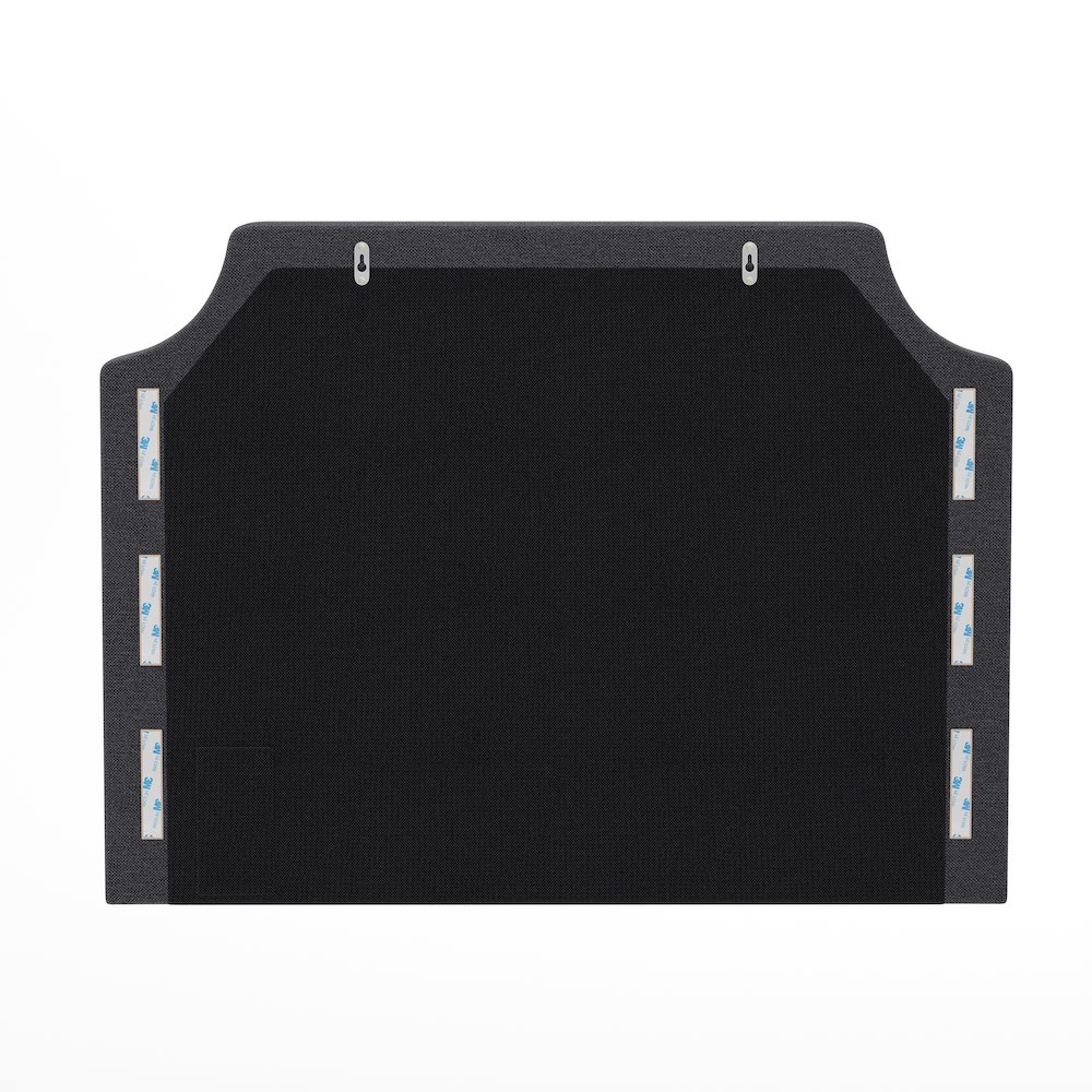 Twin Headboard with Two Power Outlets, USB Port, and USB Type-C Port, Gray Linen. Picture 7