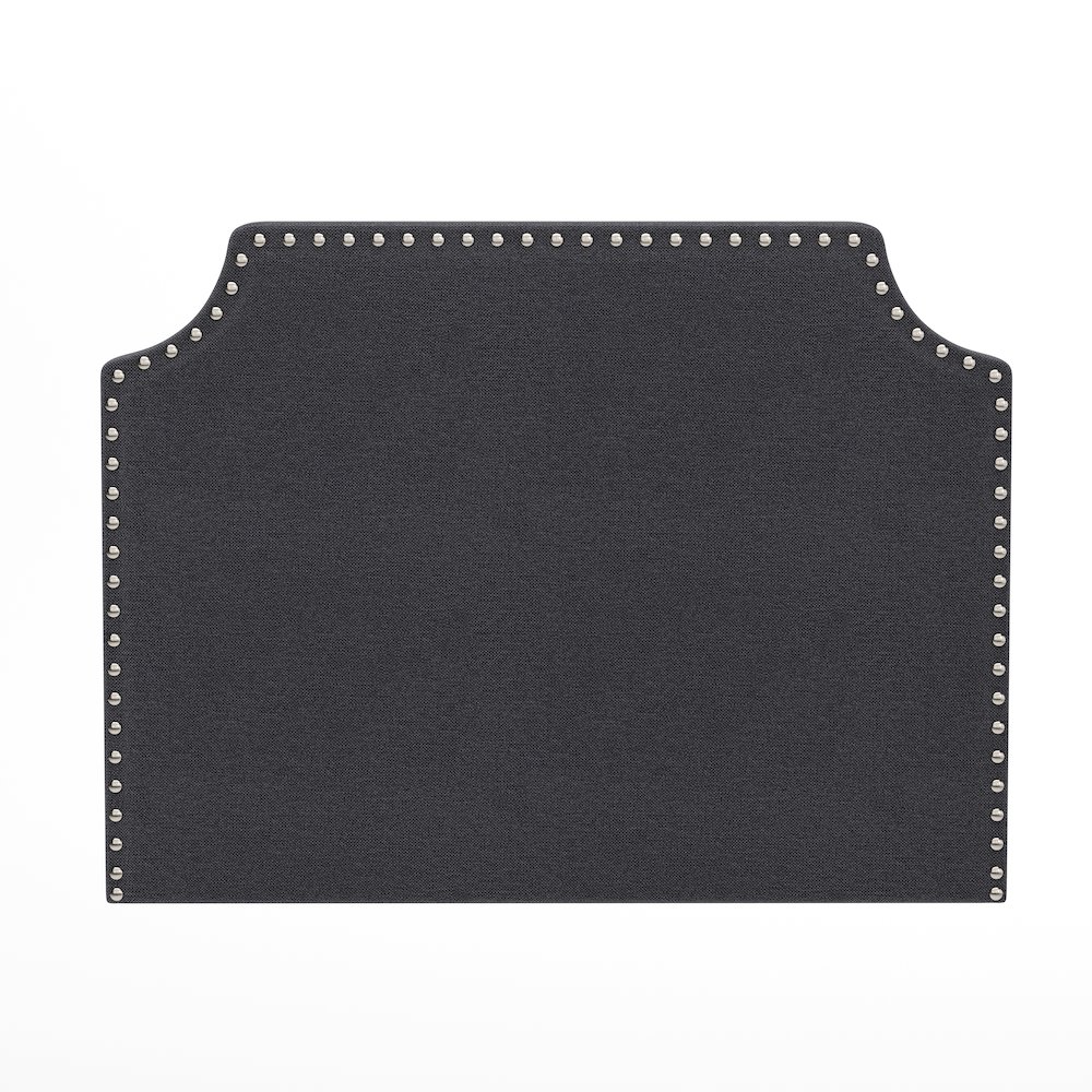 Twin Headboard with Two Power Outlets, USB Port, and USB Type-C Port, Gray Linen. Picture 10