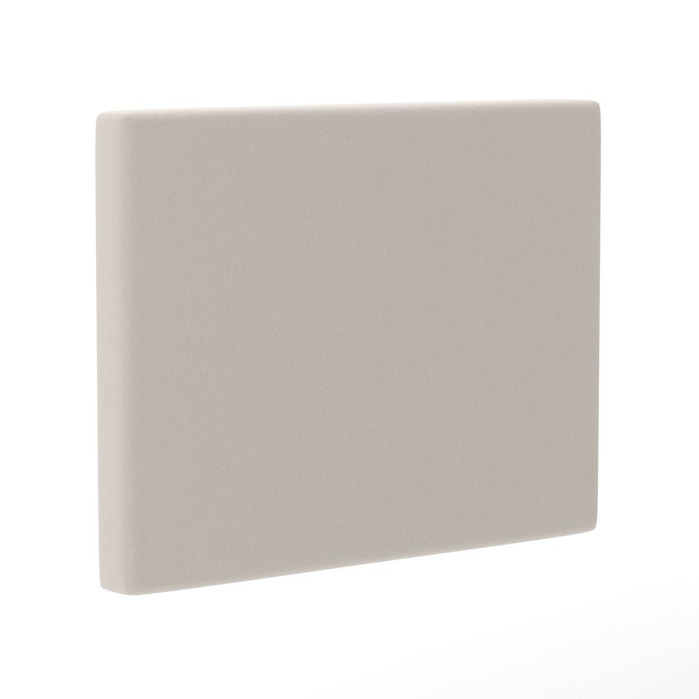 Upholstered Twin Headboard with Two Power Outlets, USB Port, Beige. Picture 1