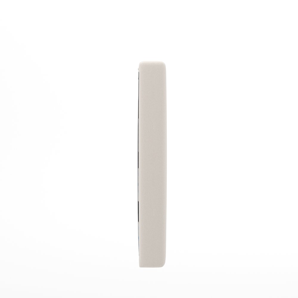 Upholstered Twin Headboard with Two Power Outlets, USB Port, Beige. Picture 9