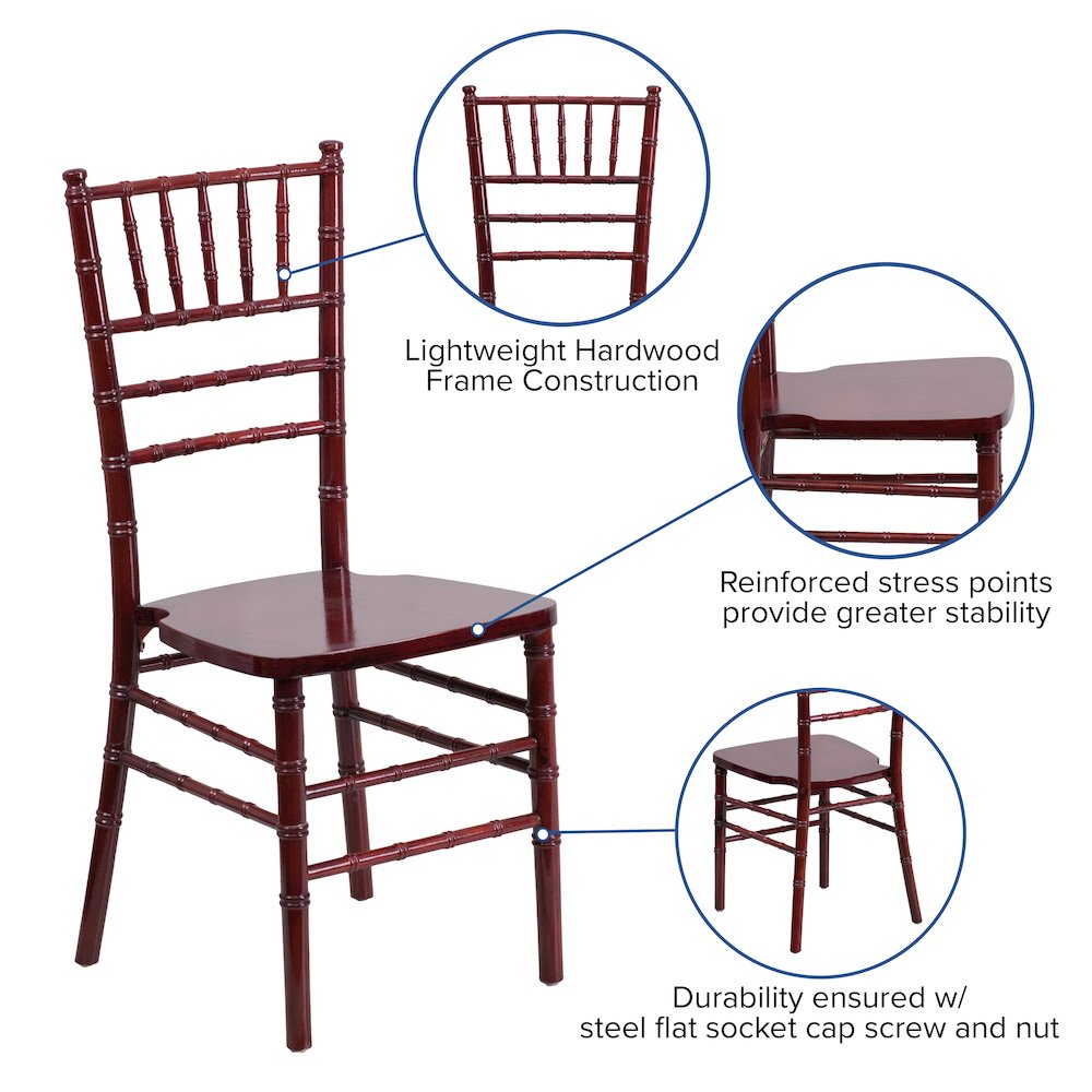 Mahogany Wood Chiavari Chair. Picture 4